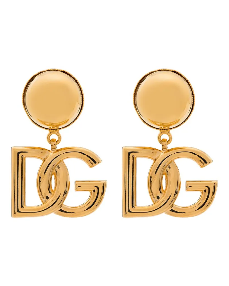 Dolce & Gabbana Ohrclips mit GG-Logo - Gold Gold