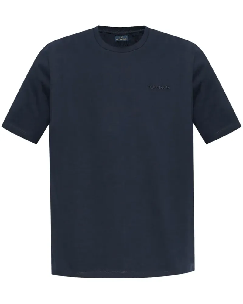 Paul & Shark T-Shirt mit Logo-Stickerei - Blau Blau