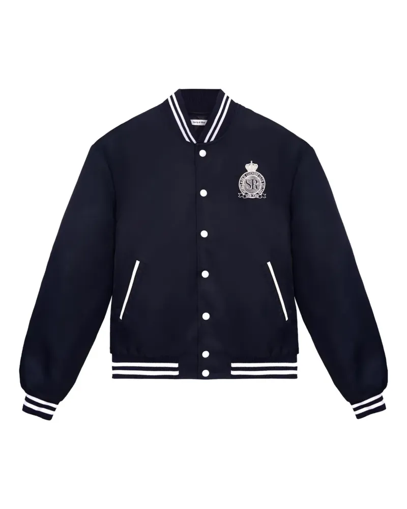 SPORTY & RICH Royal Club Bomberjacke mit Stickerei - Blau Blau