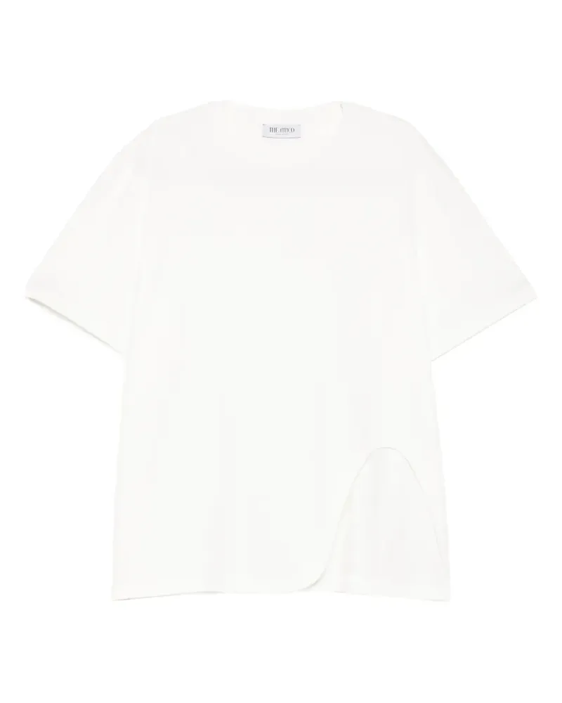 ATTICO cut-out hem T-shirt - Weiß Weiß