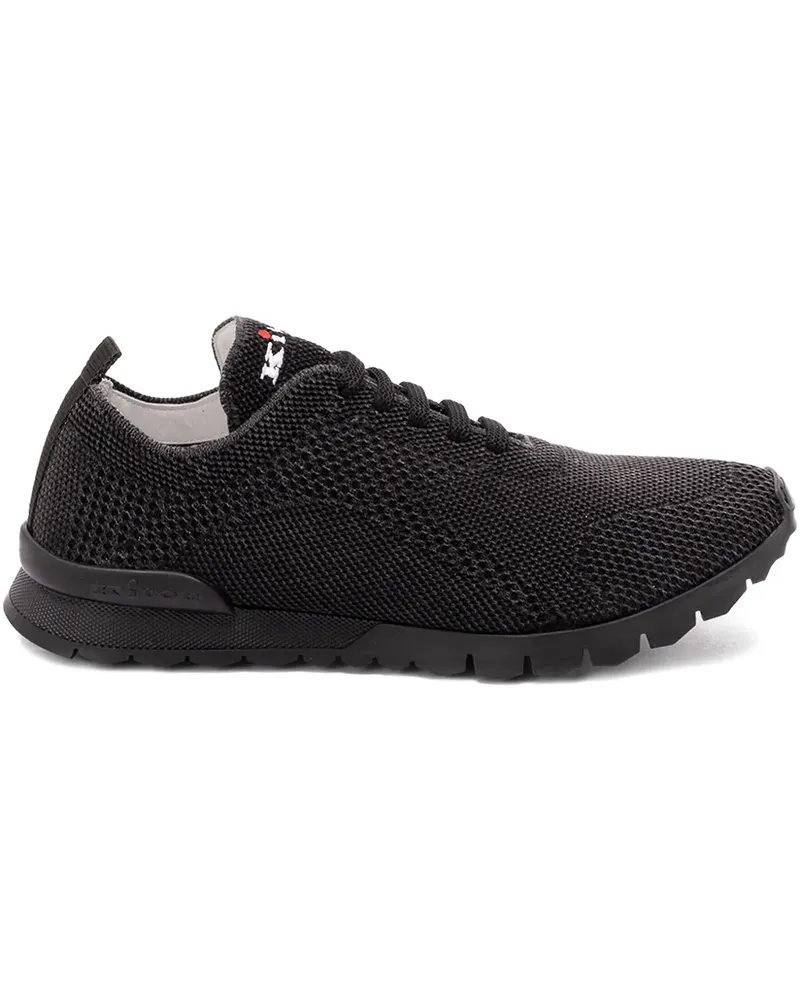 Kiton Sneakers in Strickoptik - Schwarz Schwarz
