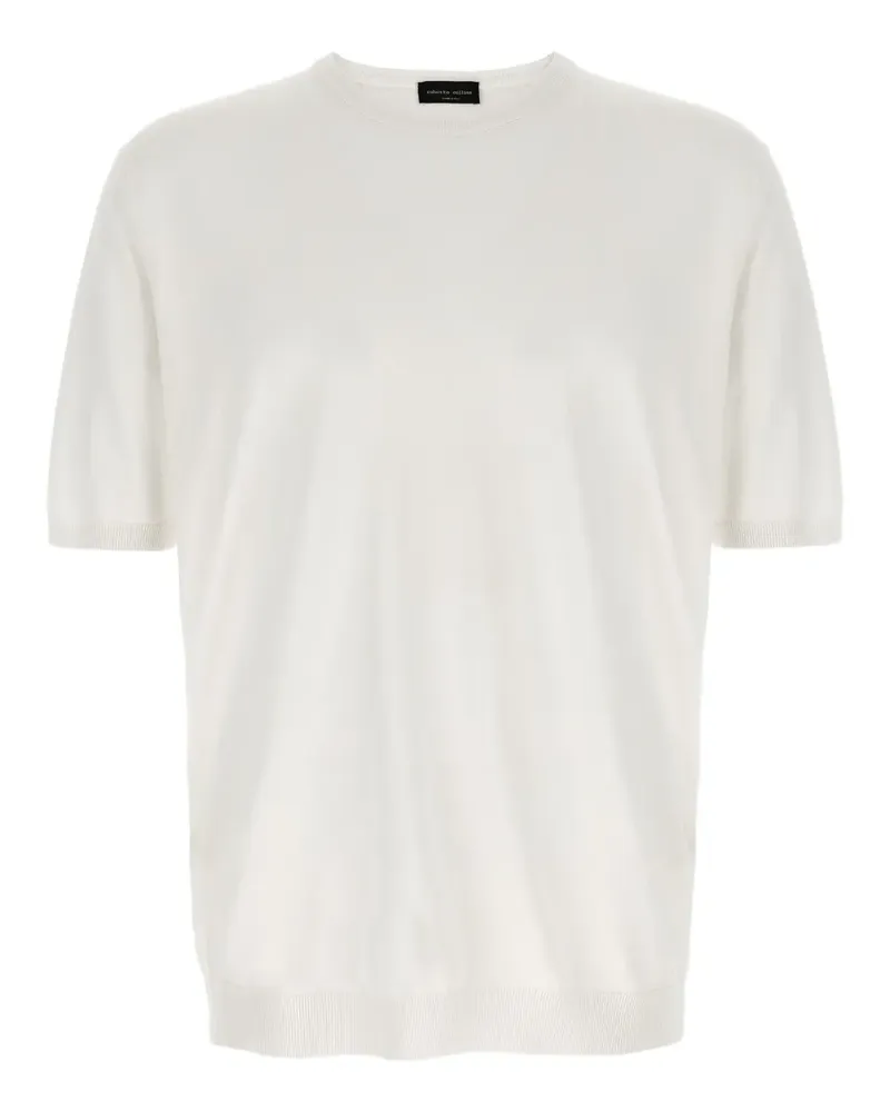 Roberto Collina Gestricktes T-Shirt - Weiß Weiß