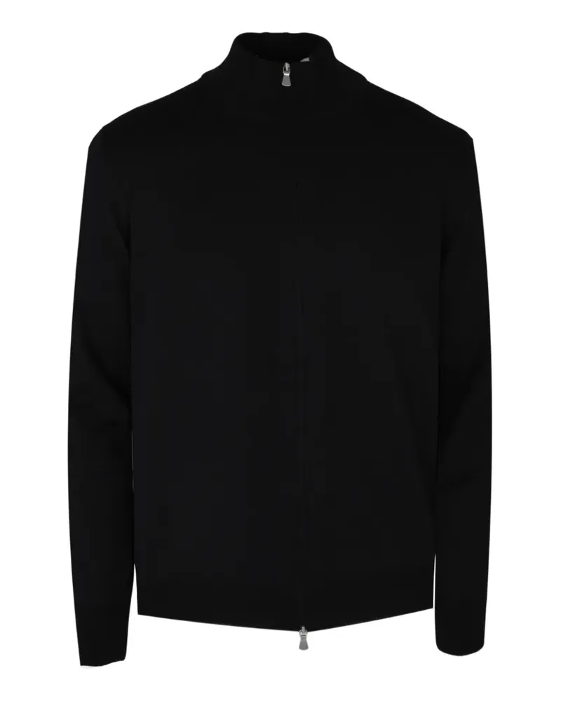 Tagliatore Cardigan mit Stehkragen - Schwarz Schwarz