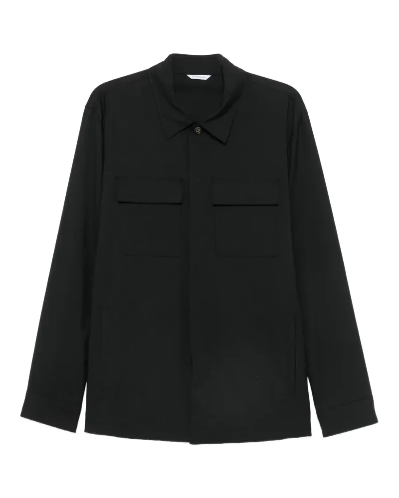 Manuel Ritz flap-pocket long-sleeve shirt - Schwarz Schwarz