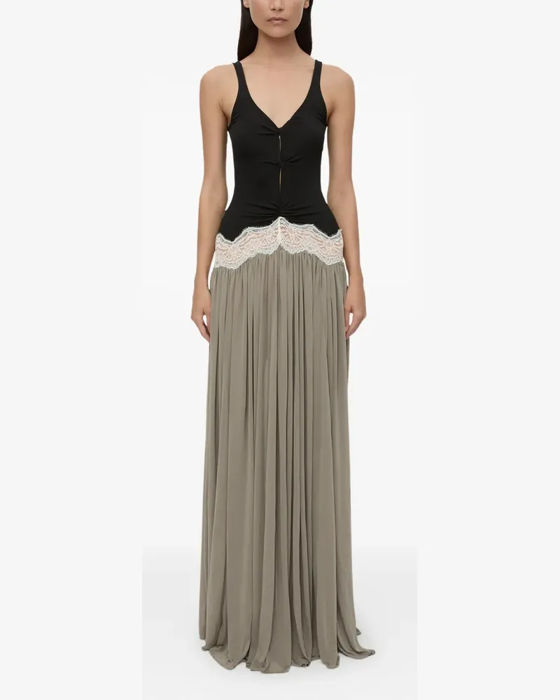 Christopher Esber Verner twist lace-detail tank dress - Grau Grau