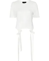 Simone Rocha T-Shirt mit Schleifendetail Weiß