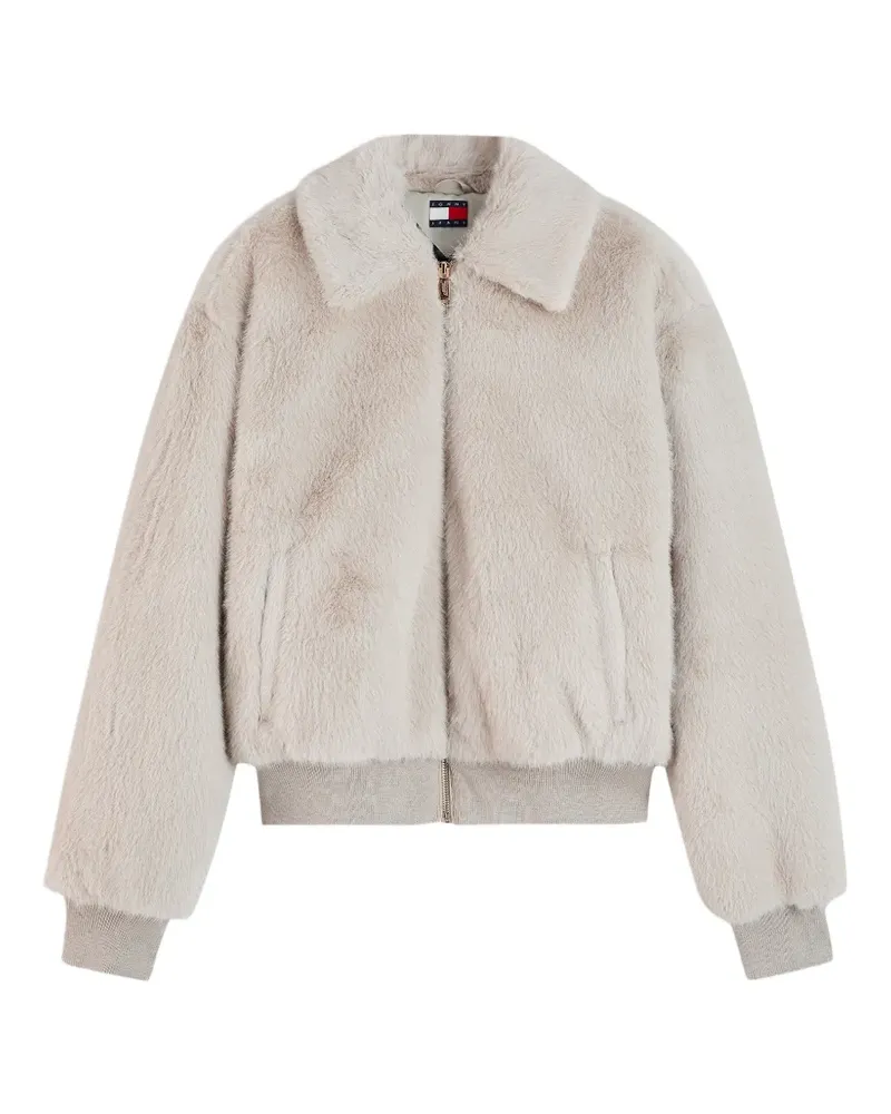 Tommy Hilfiger faux-fur bomber jacket - Nude Nude