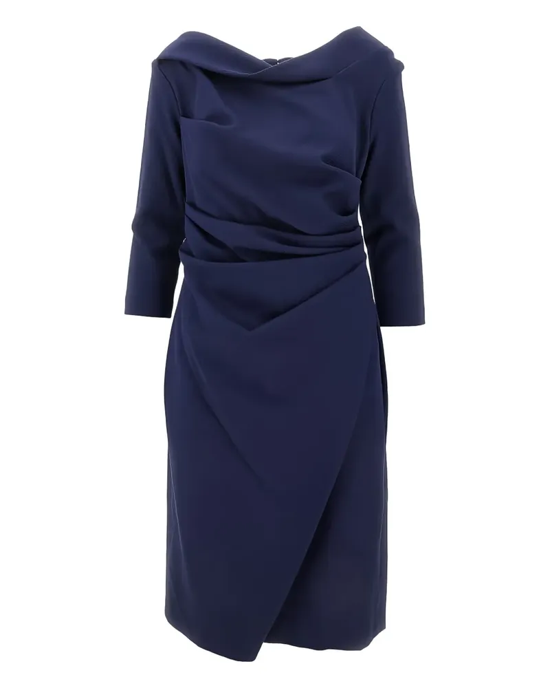 Talbot Runhof Asymmetrisches Kleid mit Drapierung - Blau Blau