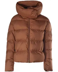 Pinko Gefütterte Jacke mit Stehkragen Braun