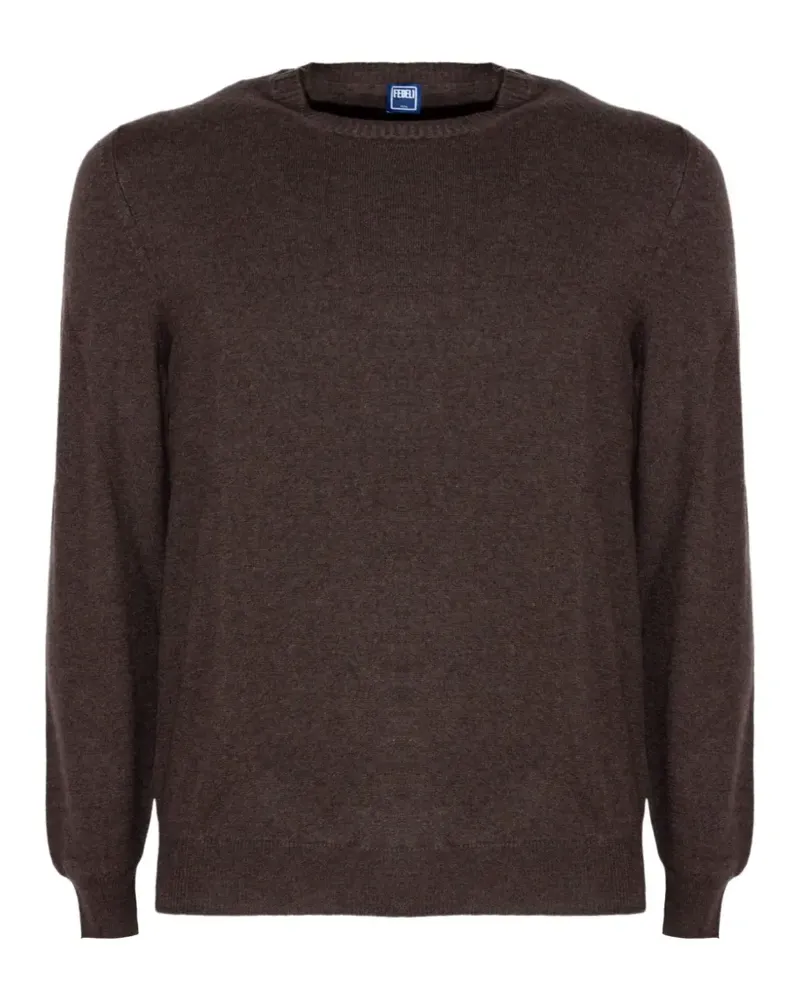 Fedeli Kaschmirpullover mit Rundhalsausschnitt - Braun Braun