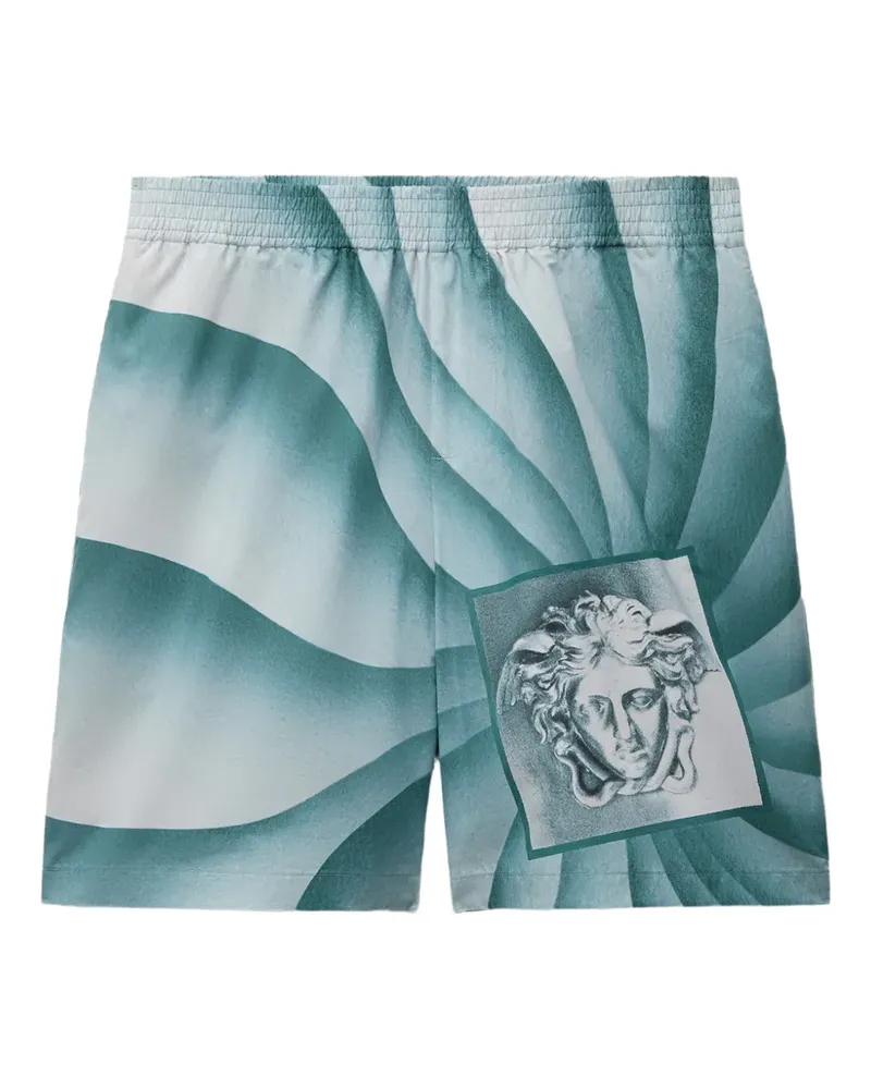 Versace Shorts mit Print - Blau Blau