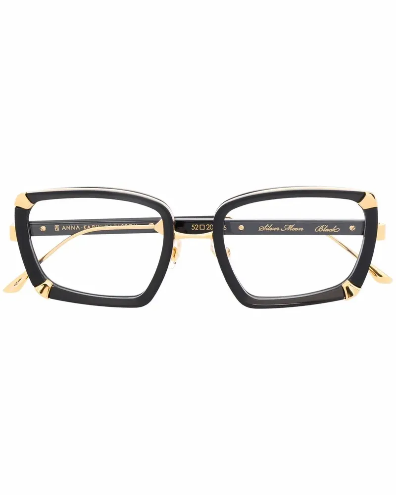 Anna-Karin Karlsson Silver Moon Brille mit eckigem Gestell - Schwarz Schwarz