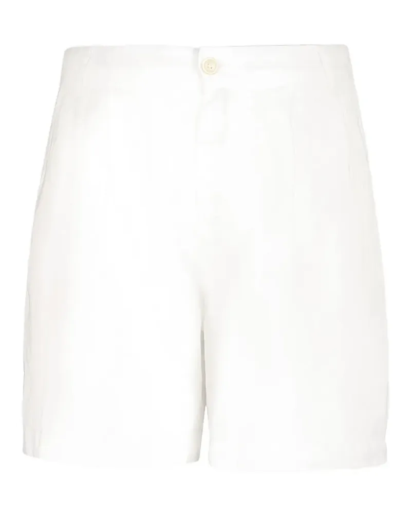 120% Lino pleated linen shorts - Weiß Weiß