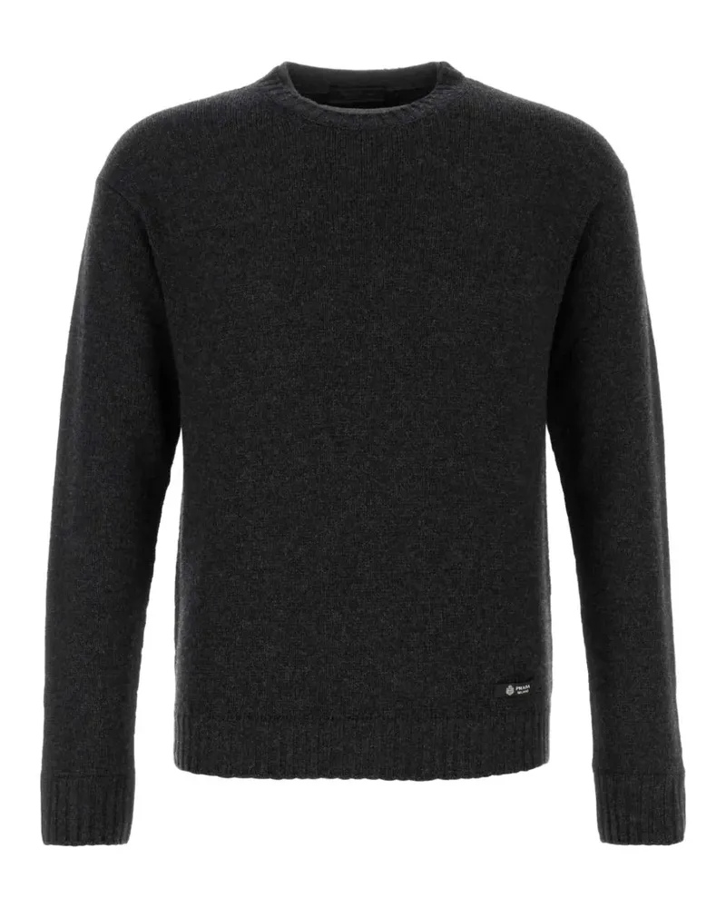 Prada ribbed-trim sweater - Grau Grau