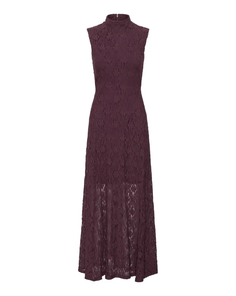 ROTATE Birger Christensen Ausgestelltes Maxikleid aus Spitze Rot