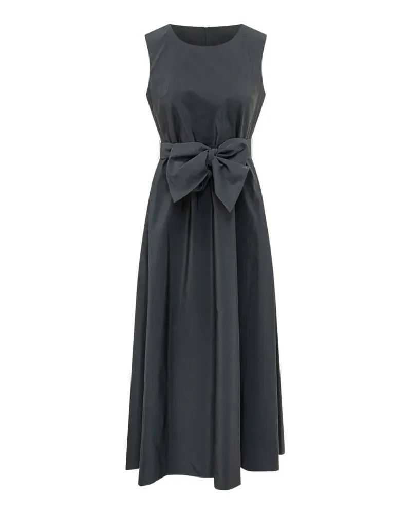Max Mara flared taffeta dress - navy - Blau Blau
