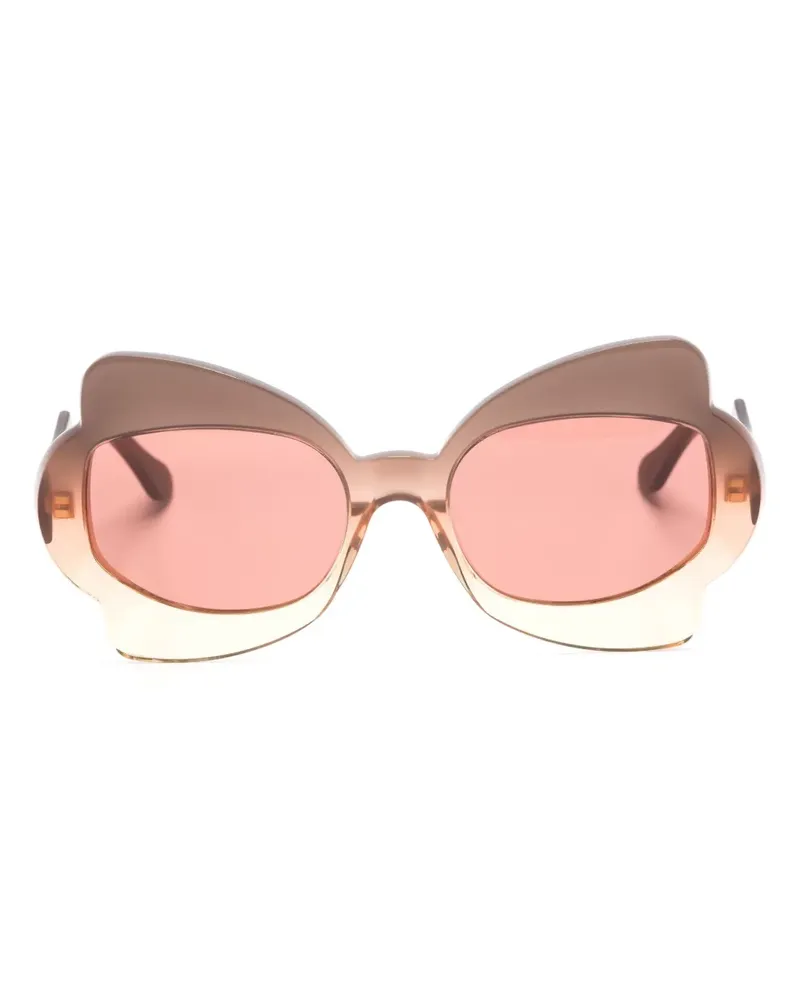 Marni Monumental Gate Sonnenbrille im Oversized-Look - Braun Braun