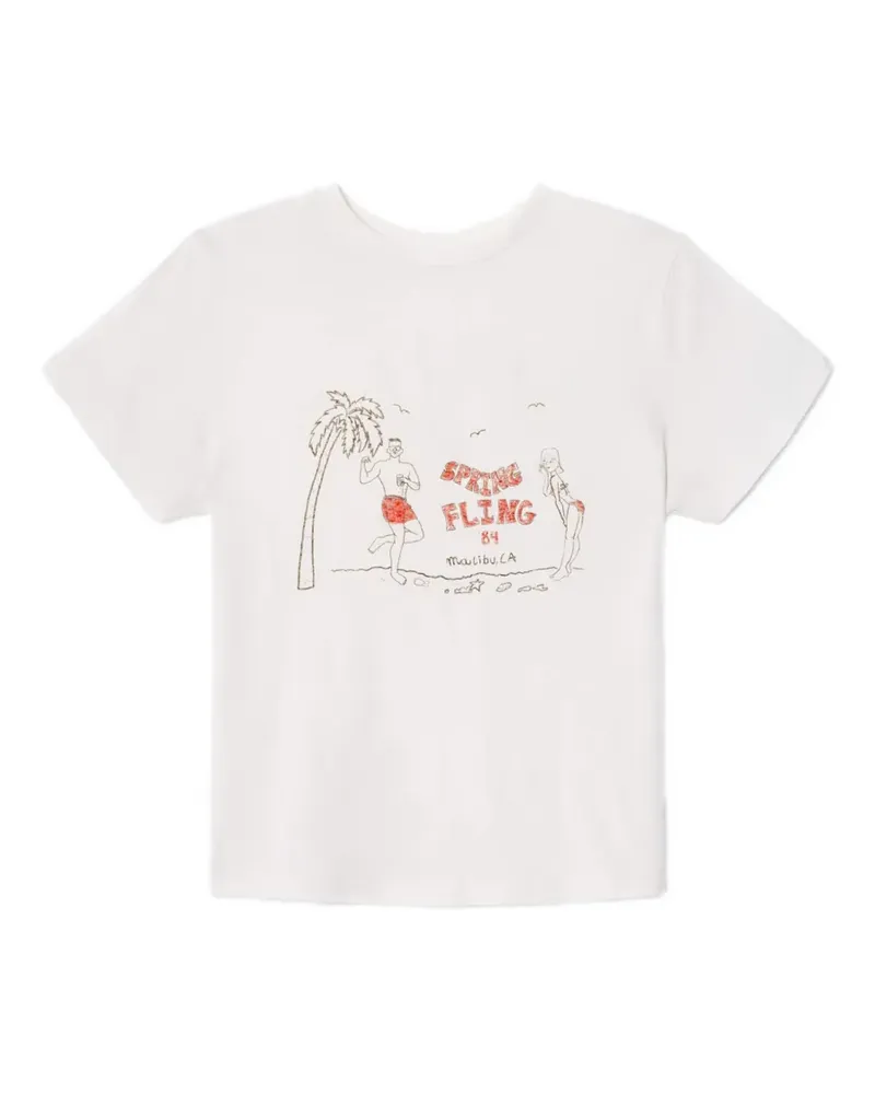 RE/DONE T-Shirt mit Print - Weiß Weiß