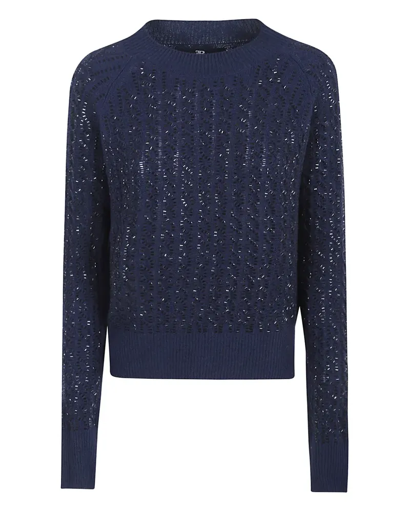 Ermanno Scervino Strick mit Perlen - Blau Blau