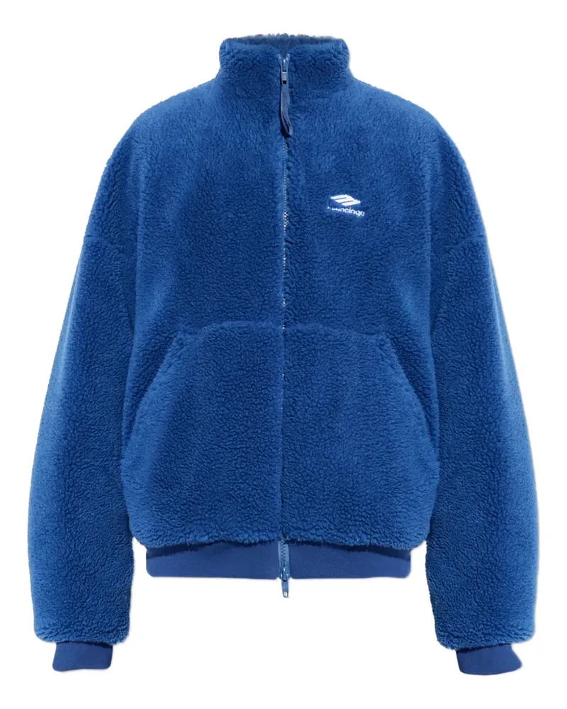 Balenciaga Jacke mit Logo - Blau Blau