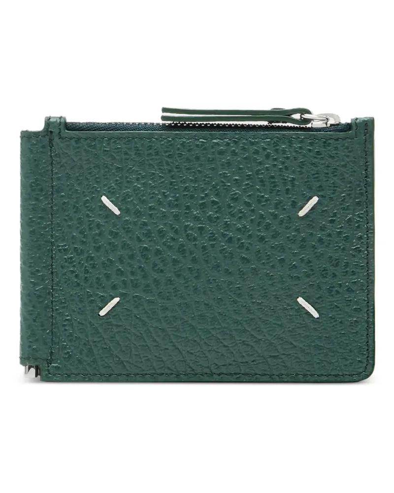 Maison Margiela Portemonnaie aus strukturiertem Leder - Grün Grün