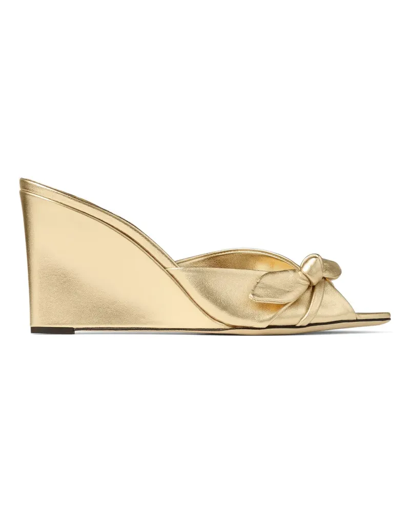 Jimmy Choo Livi Sandalen mit Schleife - Gold Gold