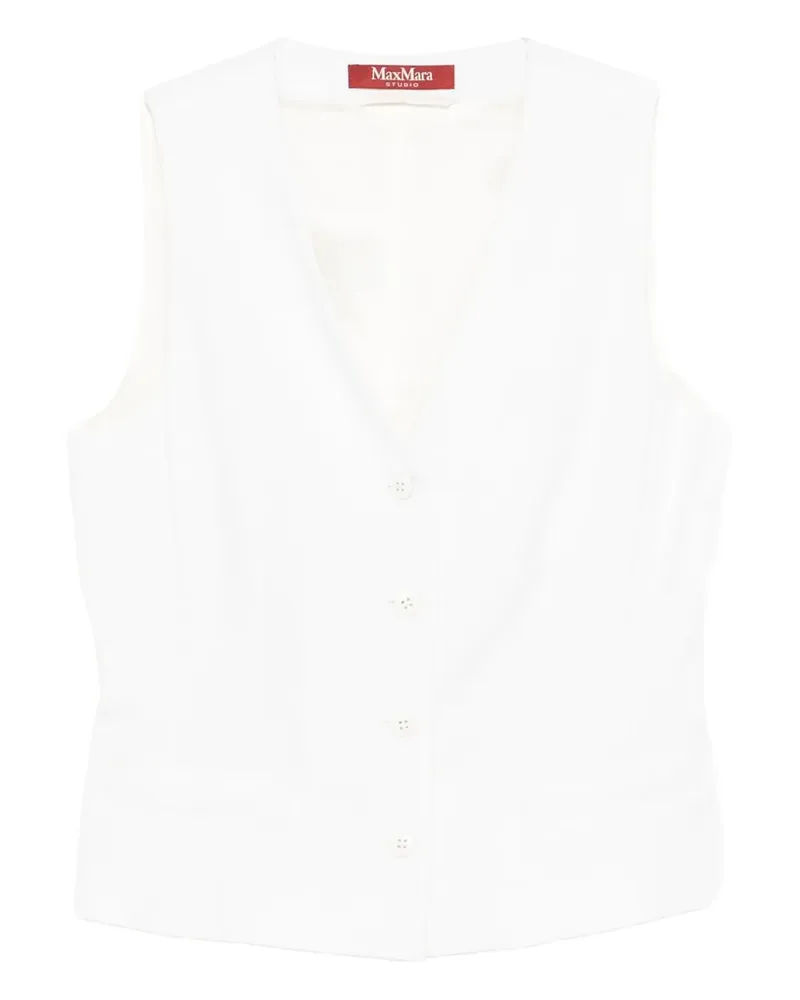 Max Mara V-Neck button vest - Nude Nude
