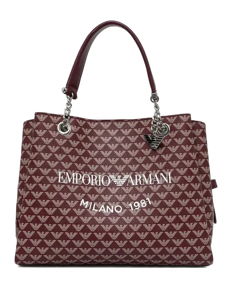Emporio Armani Handtasche mit Logo-Print - Rot Rot