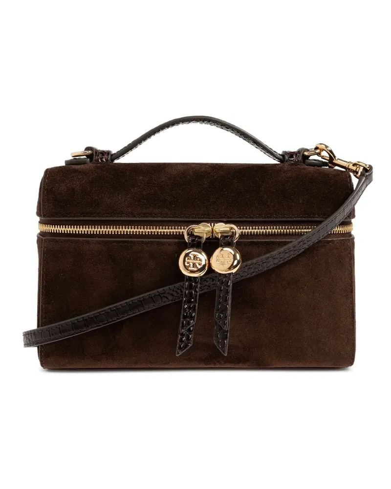 Tory Burch Romy suede slim top handle bag - Braun Braun