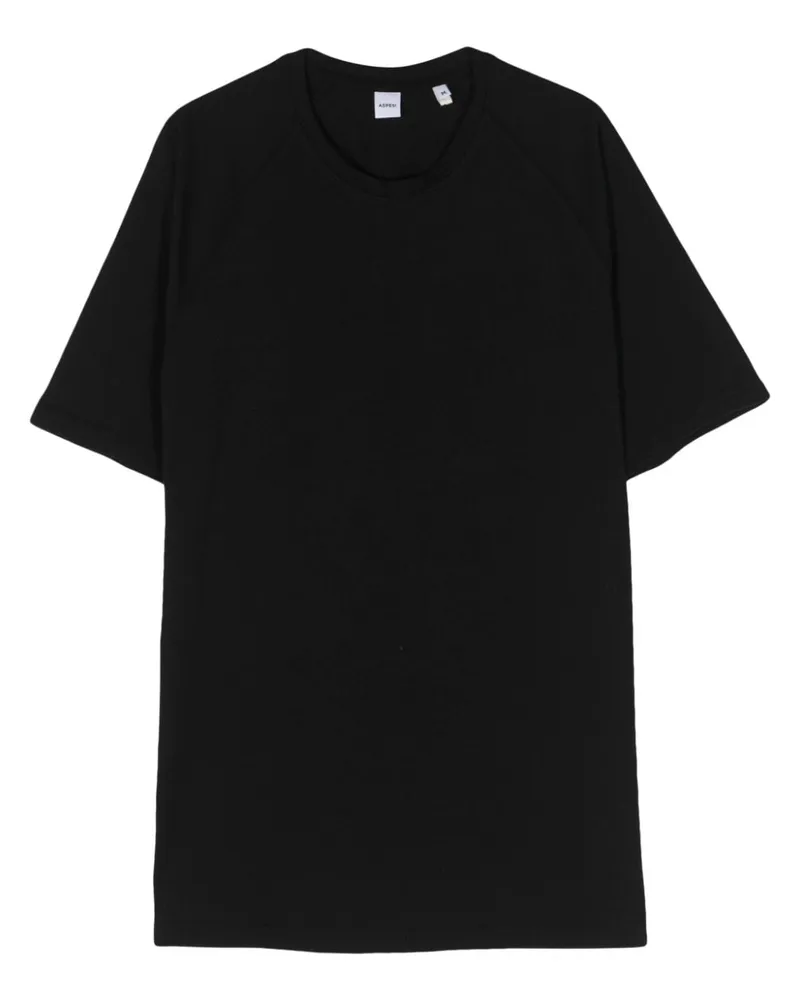 ASPESI T-Shirt mit Rundhalsausschnitt - Schwarz Schwarz