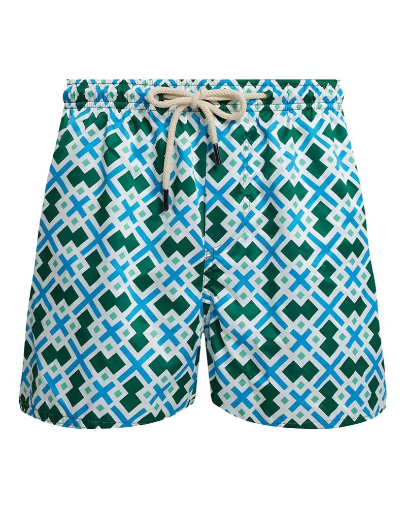 PENINSULA Badeshorts mit geometrischem Print - Blau Blau