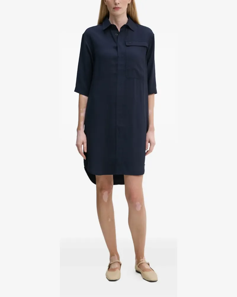 G-STAR RAW pocket collared mini dress - Blau Blau