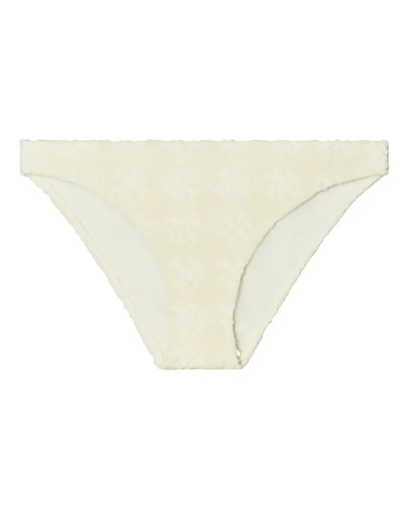 Tory Burch Terry Bikinihöschen mit Logo - Nude Nude