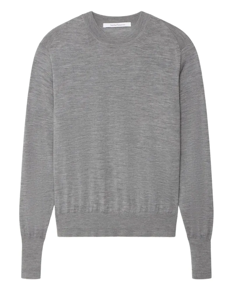 Another Tomorrow Pullover aus Merinowolle - Grau Grau