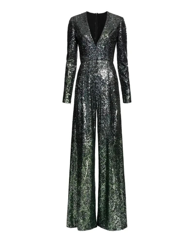 Elie Saab Jumpsuit mit V-Ausschnitt - Grün Grün