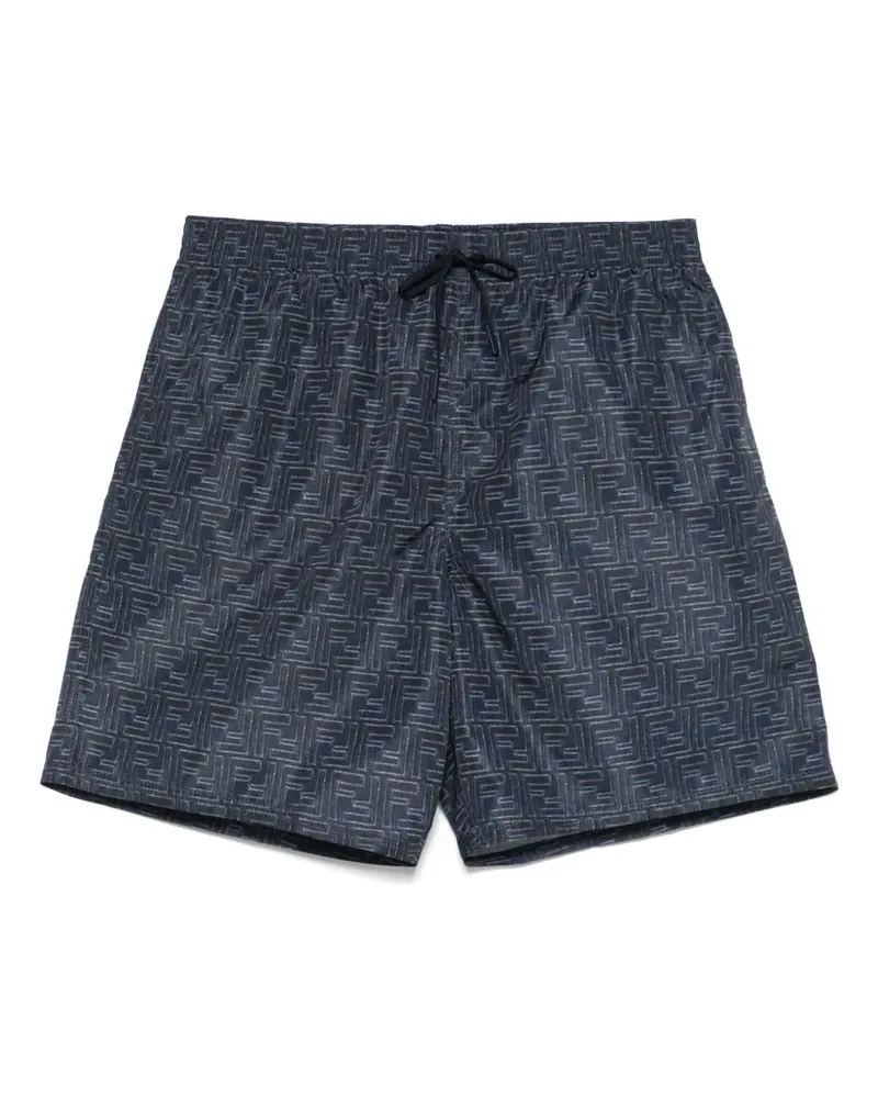 Fendi Badeshorts mit Monogramm - Blau Blau