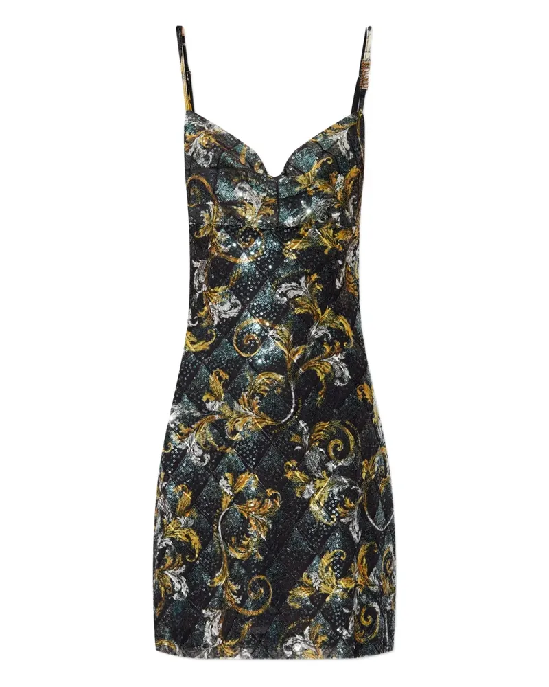 Versace Jeans Kleid mit Pailletten - Schwarz Schwarz
