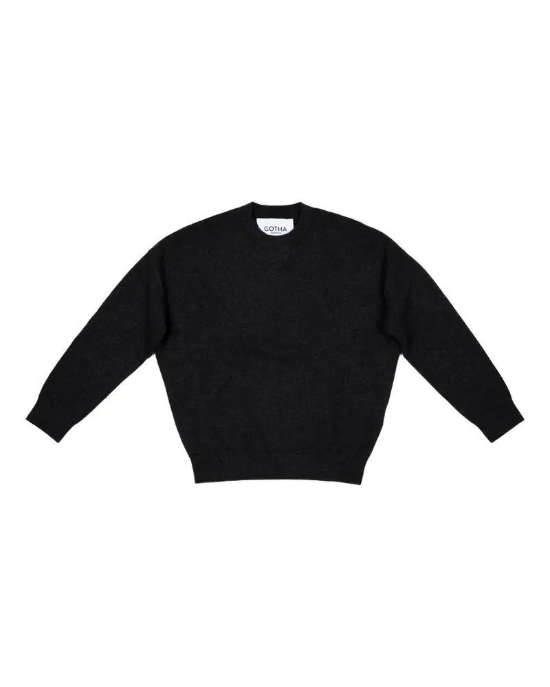 Gotha Klassischer Kaschmirpullover - Schwarz Schwarz
