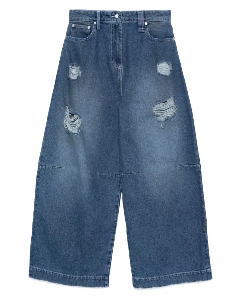Simone Rocha Jeans in Distressed-Optik - Blau Blau