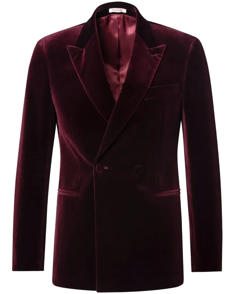 FURSAC Klassische Smoking-Jacke - Rot Rot