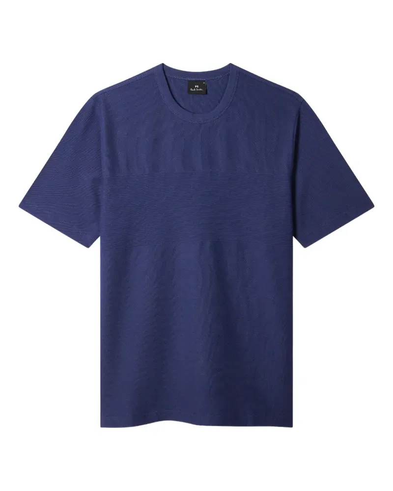 Paul Smith T-Shirt mit geripptem Einsatz - Blau Blau