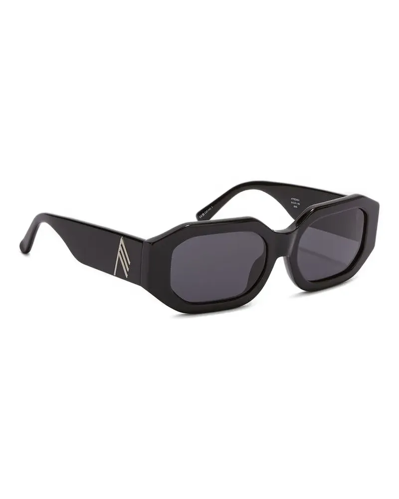ATTICO x Linda Farrow Sonnenbrille mit geometrischem Gestell - Schwarz Schwarz