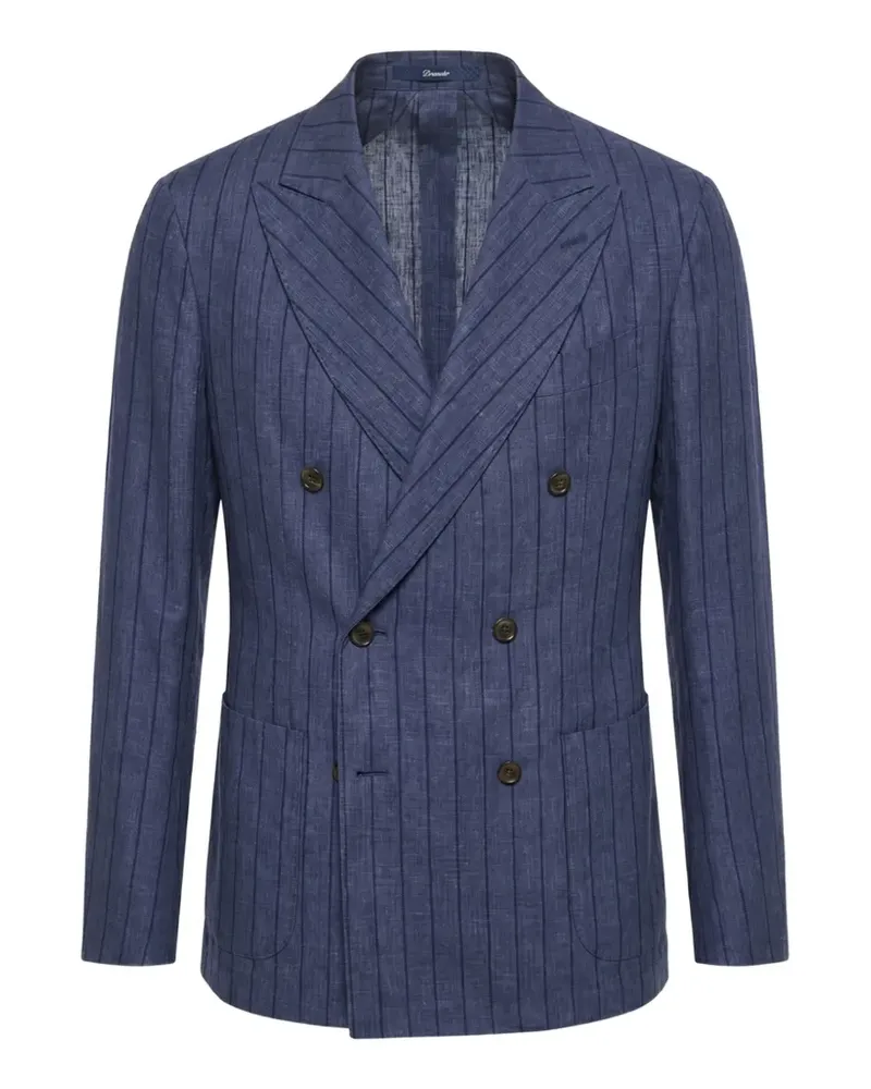Drumohr  pinstripe-pattern double-breasted blazer - Blau Blau