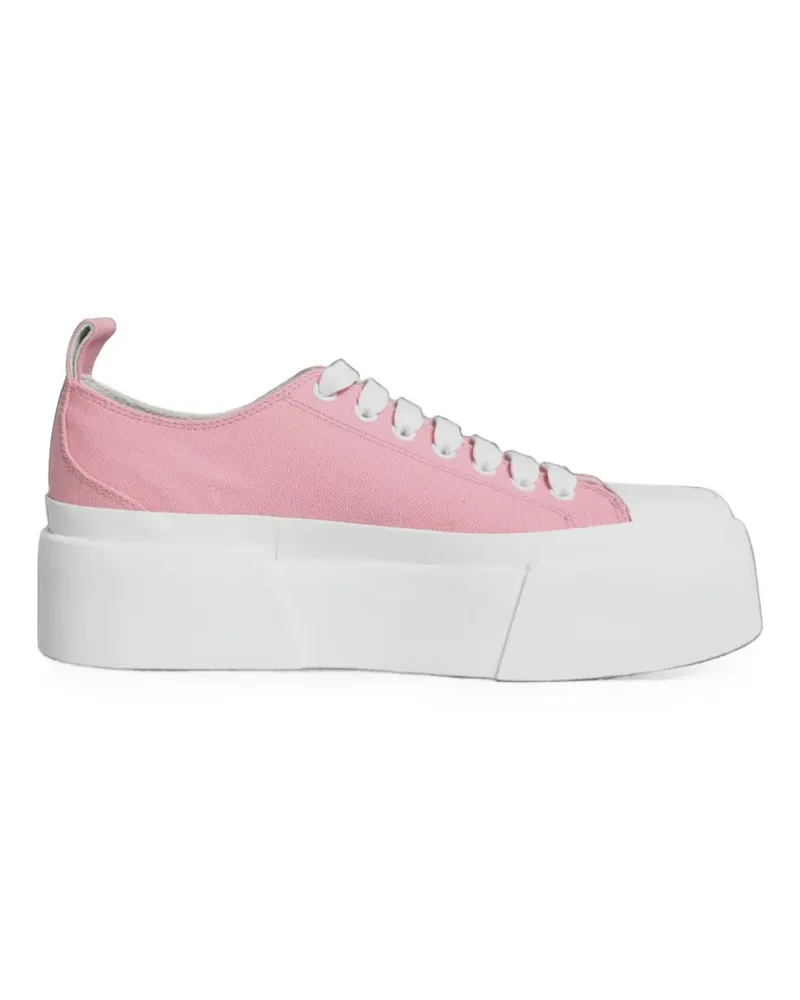Dolce & Gabbana logo-patch platform sneakers - Rosa Rosa