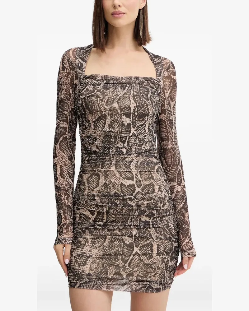 Guess long-sleeve square-neck mini dress - Braun Braun