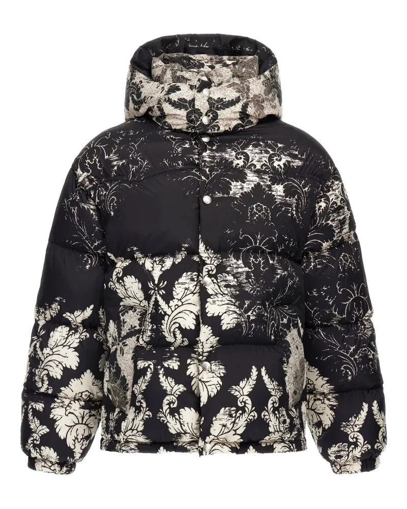 Roberto Cavalli Steppjacke mit Broccato-Print - Schwarz Schwarz