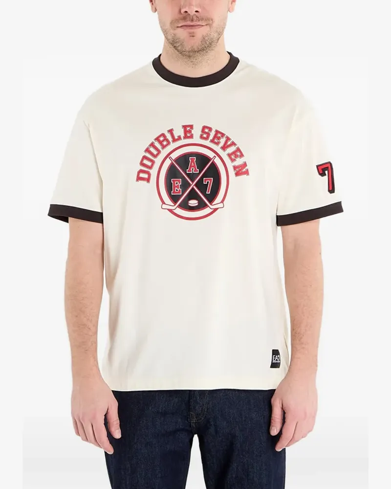 EA7 graphic-print T-shirt - Nude Nude