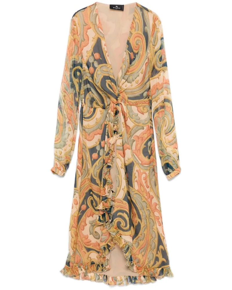 Etro Midikleid mit Paisley-Print - Nude Nude