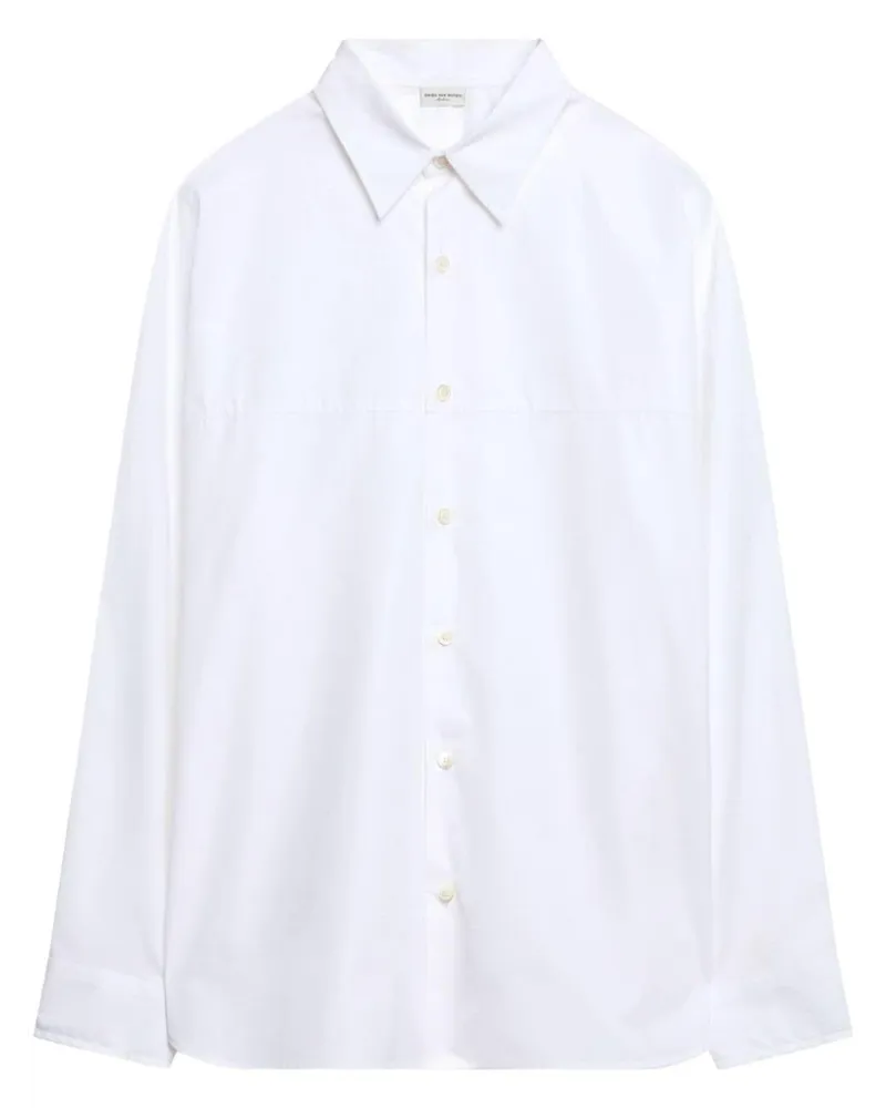 Dries van Noten Hemd mit geradem Kragen - Weiß Weiß
