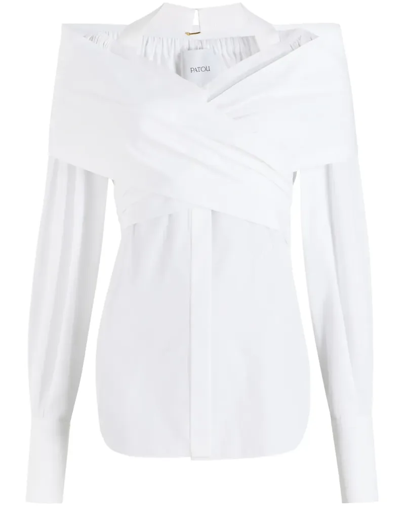 Patou Gewickelte Bluse - Weiß Weiß